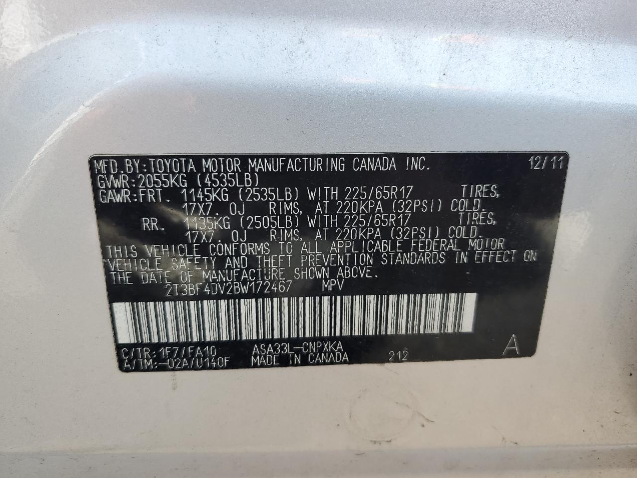 2011 TOYOTA RAV4