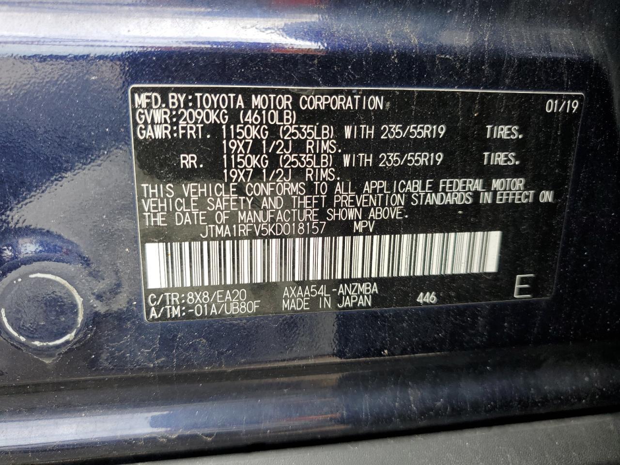 2019 TOYOTA RAV4