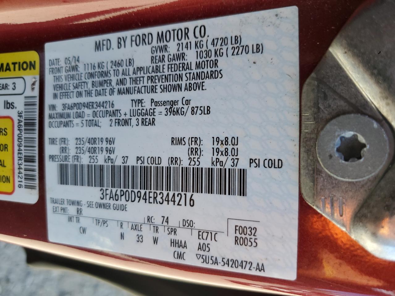 2014 FORD FUSION