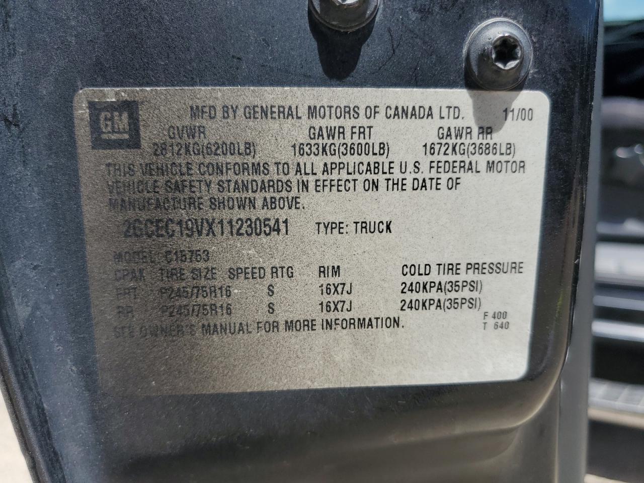2001 CHEVROLET Silverado