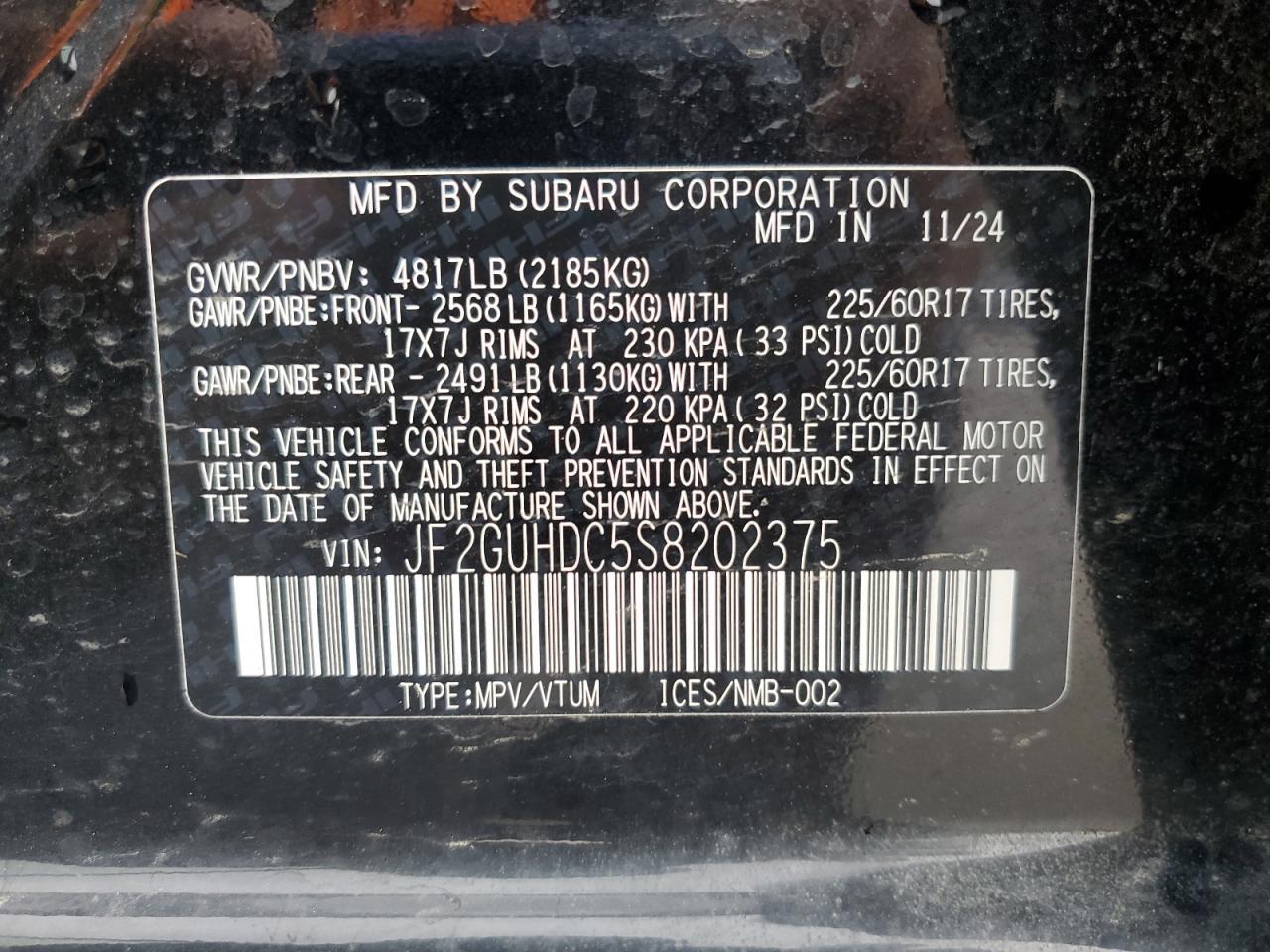 2025 SUBARU Crosstrek