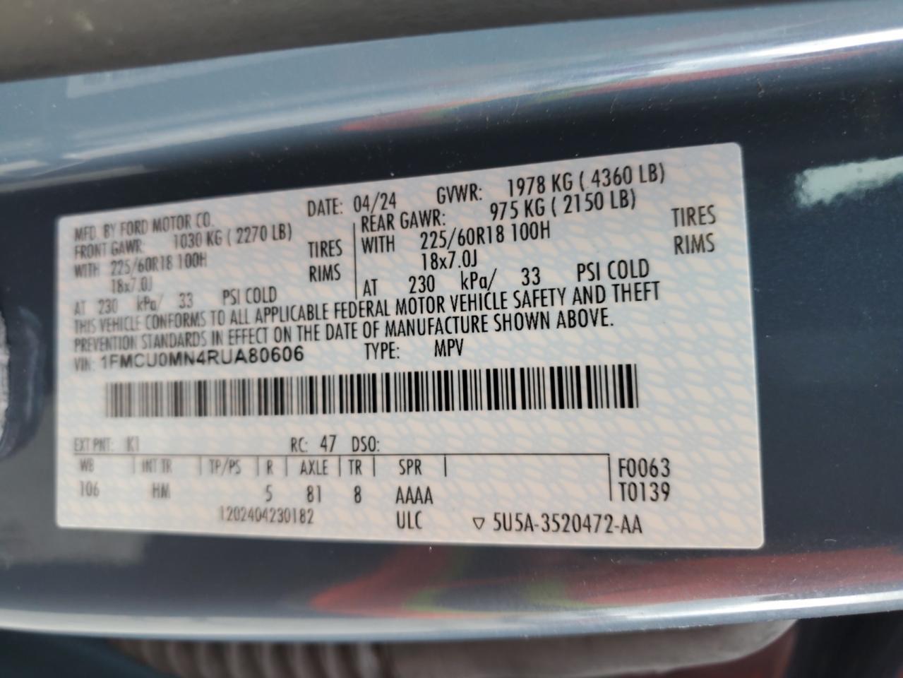 2024 FORD ESCAPE