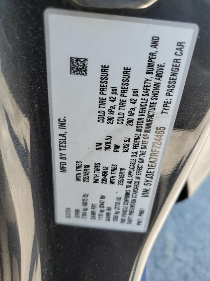 2024 TESLA MODEL 3