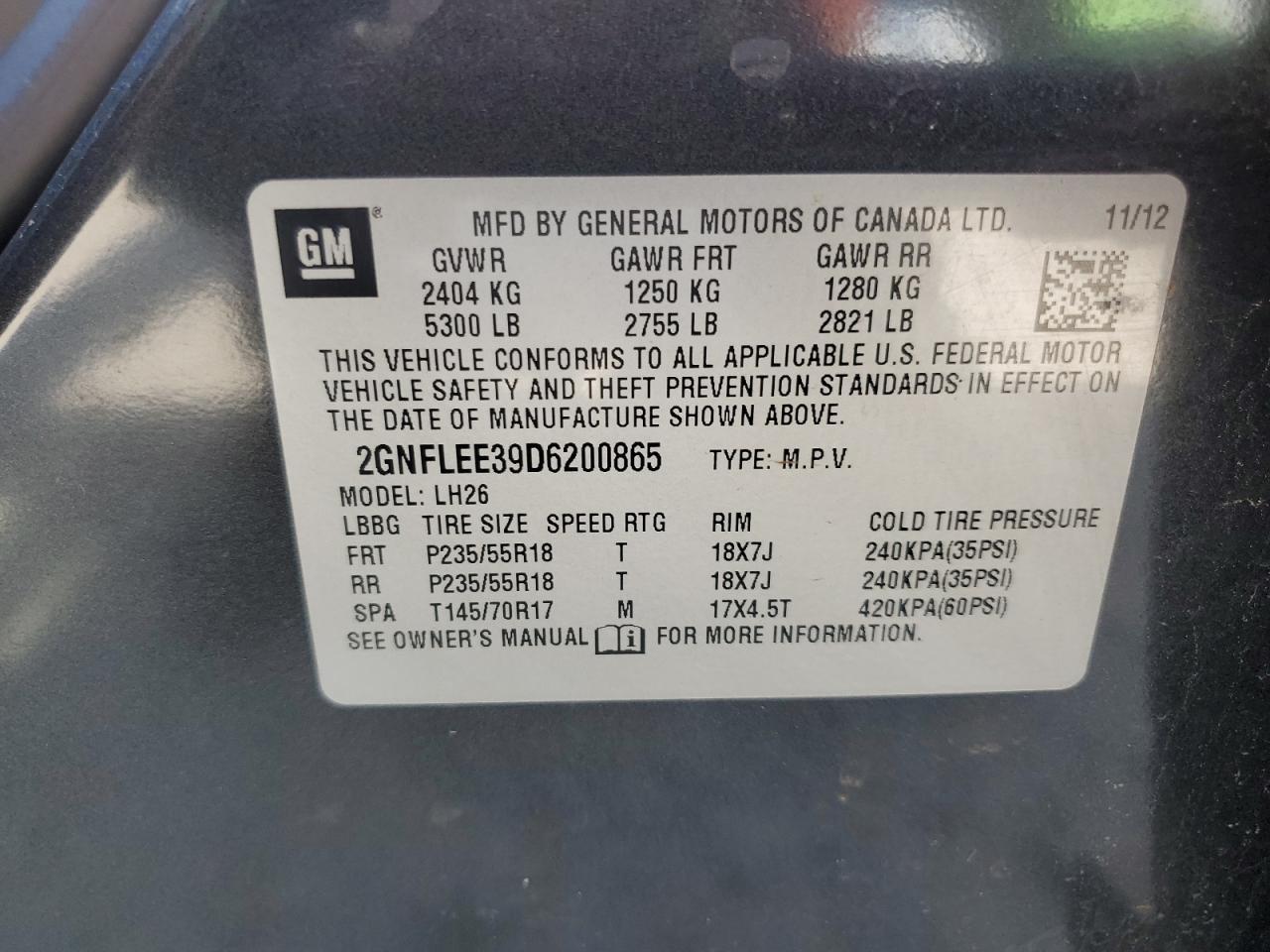 2013 CHEVROLET EQUINOX