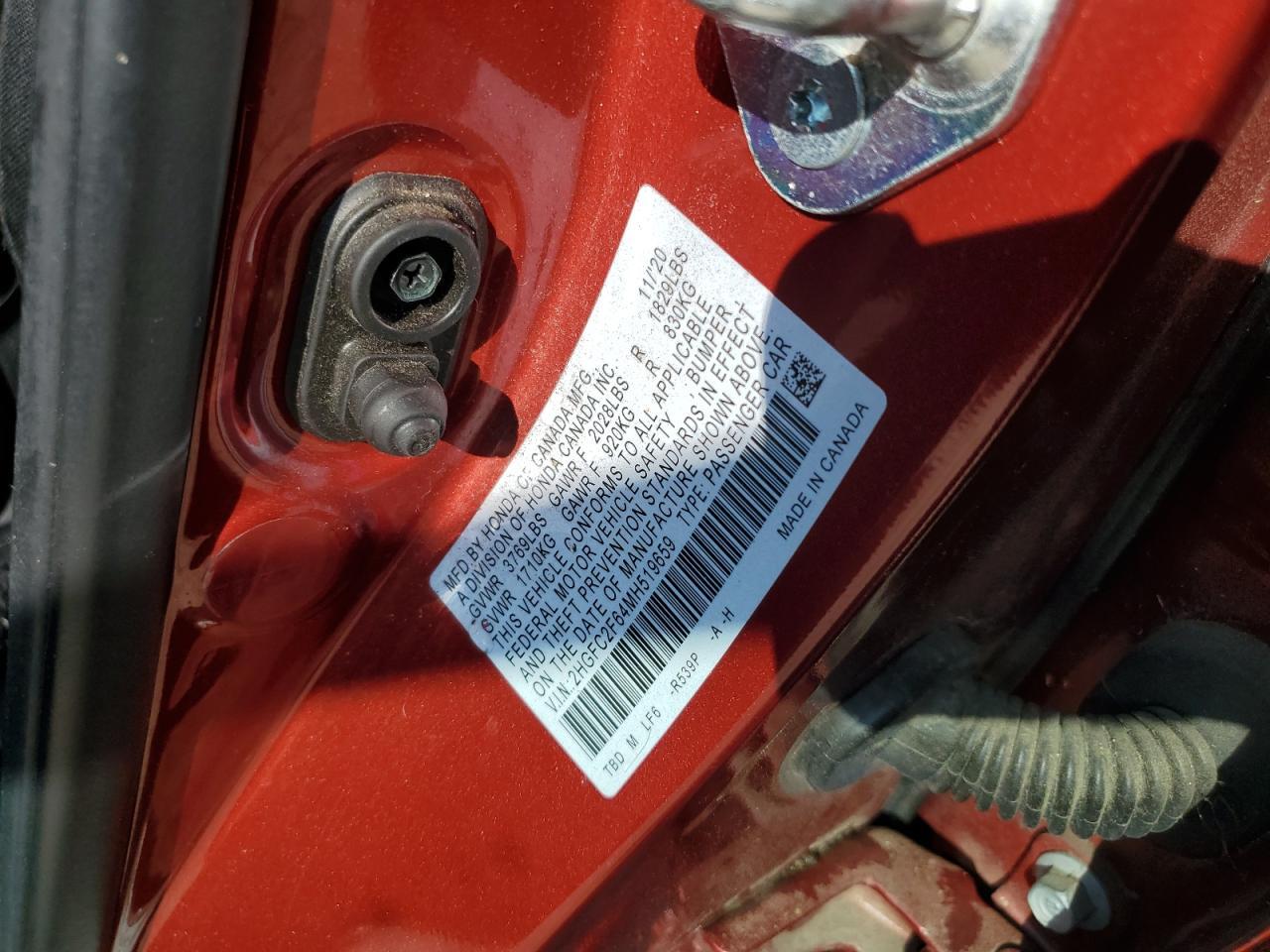 2021 HONDA CIVIC