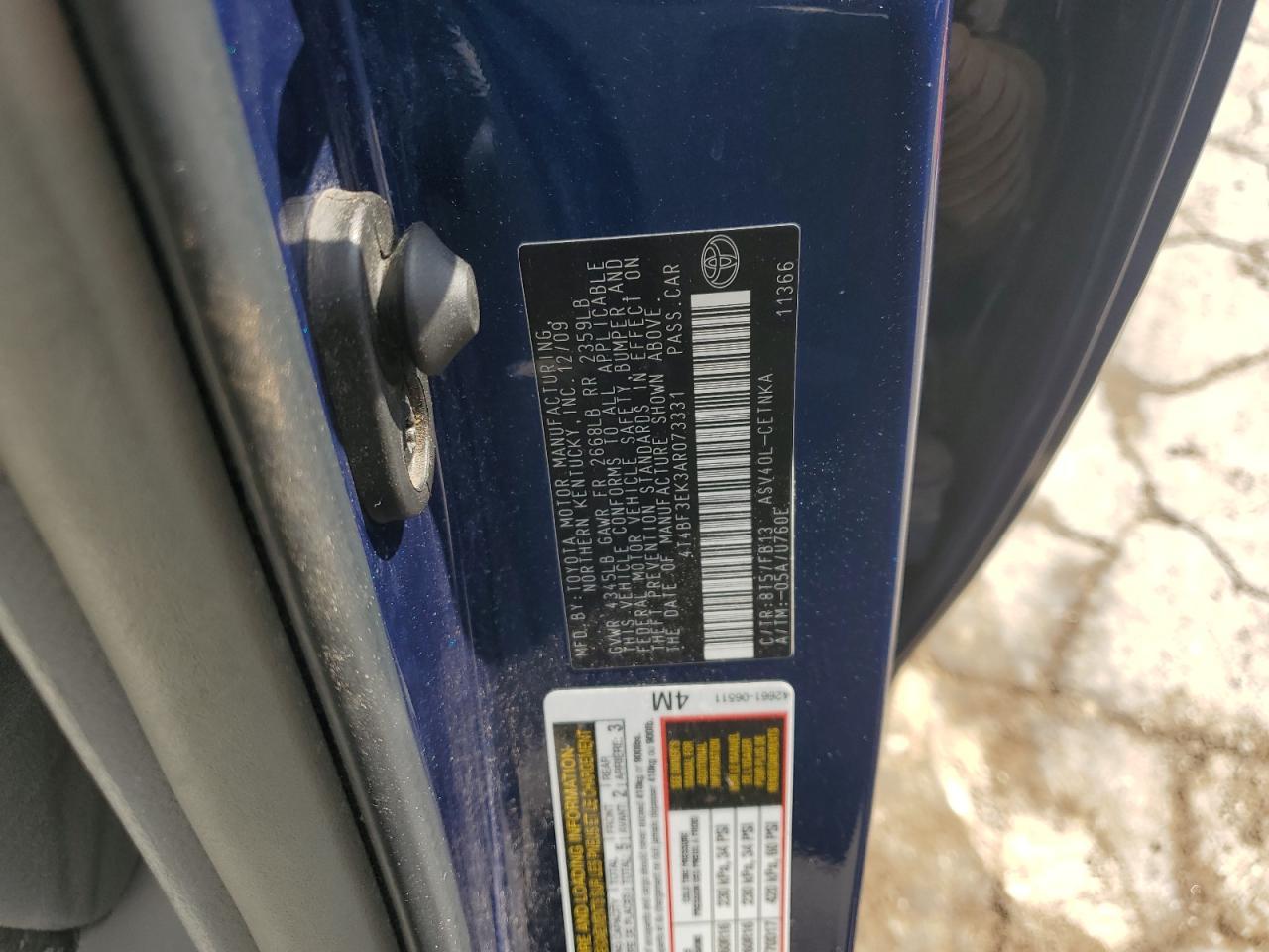 2010 TOYOTA CAMRY