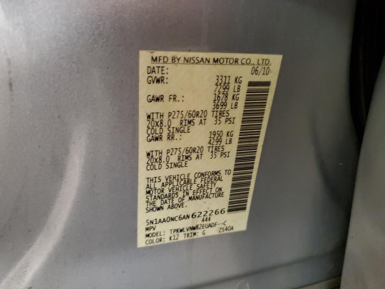 2010 NISSAN Armada