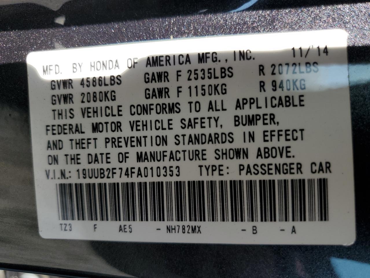 2015 ACURA TLX