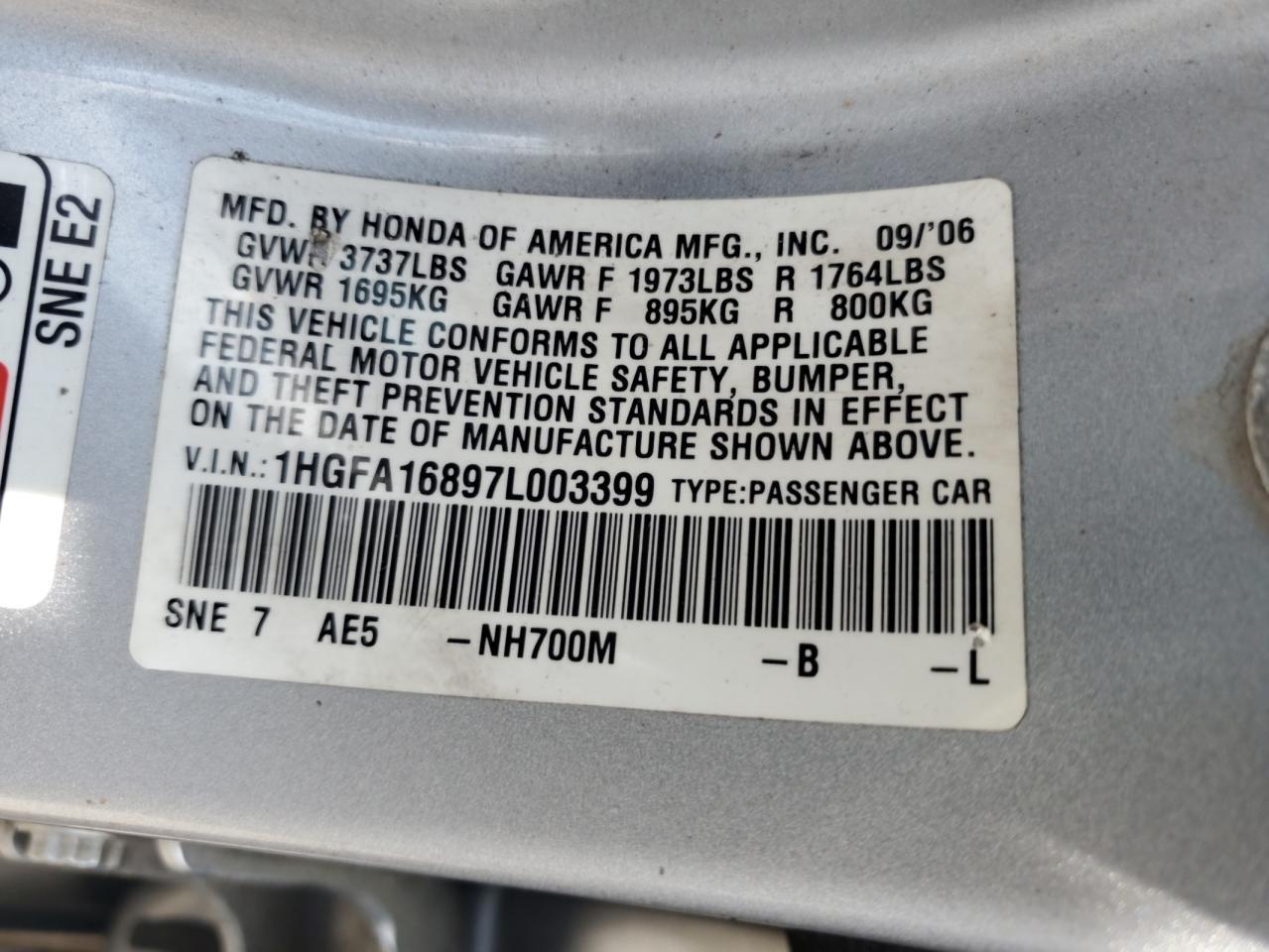 2007 HONDA CIVIC