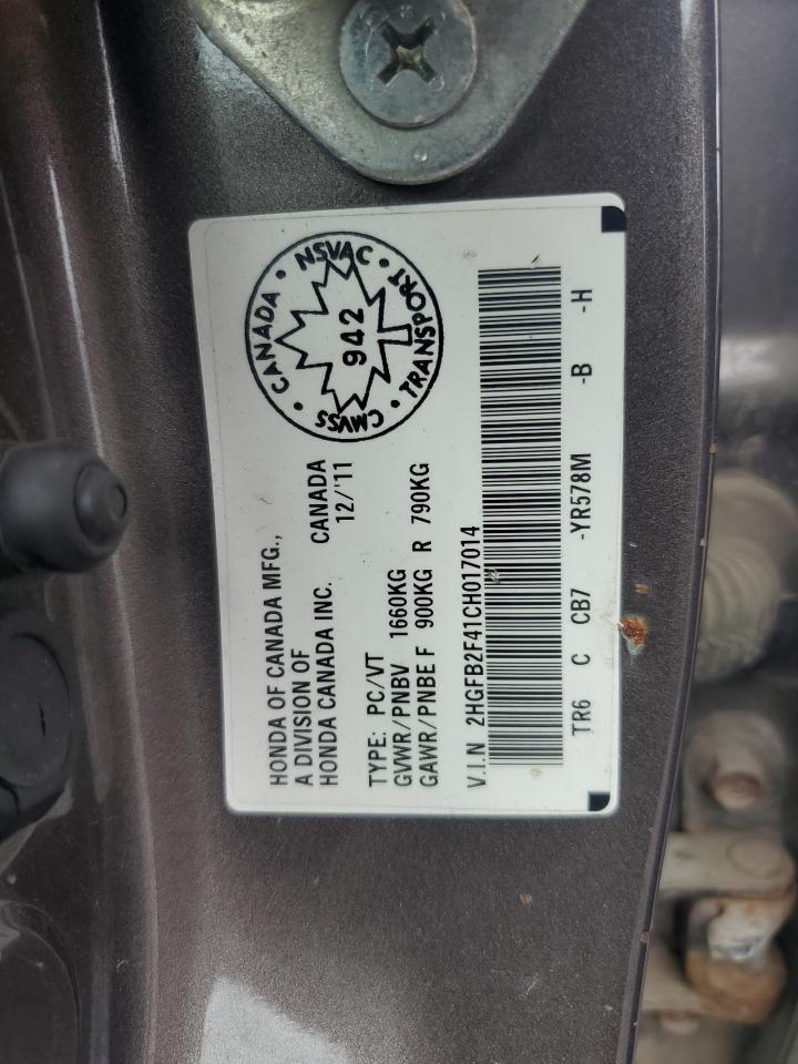 2012 HONDA CIVIC