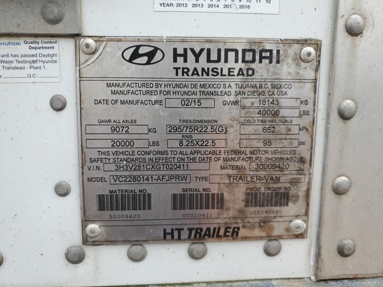 2016 HYUNDAI Unknown