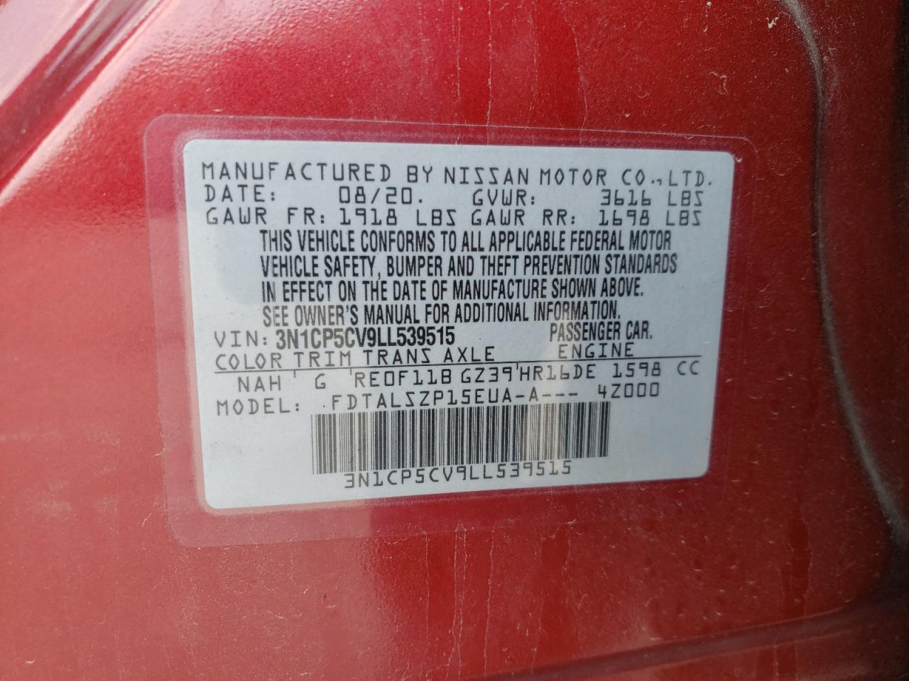 2020 NISSAN KICKS