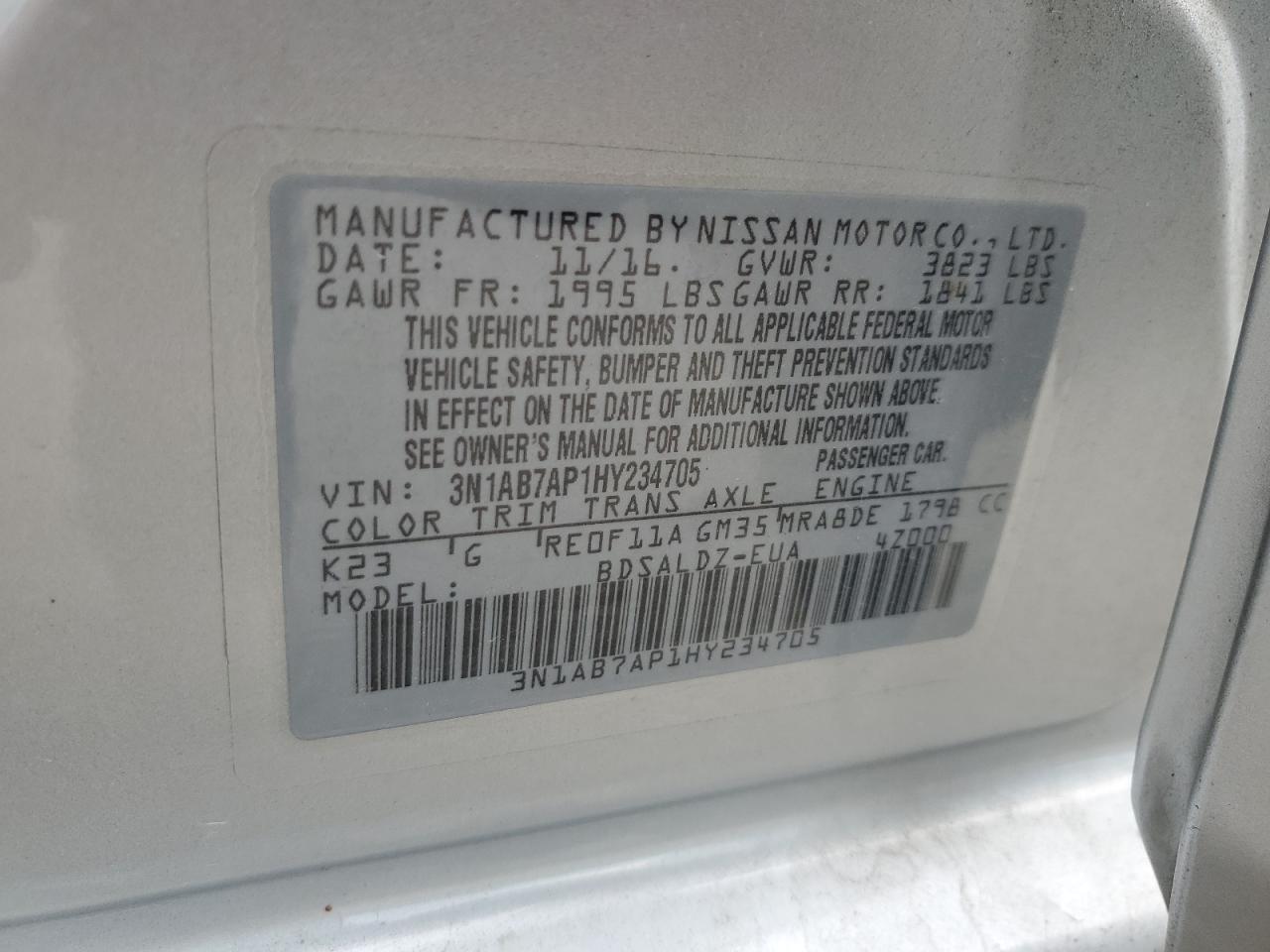 2017 NISSAN SENTRA