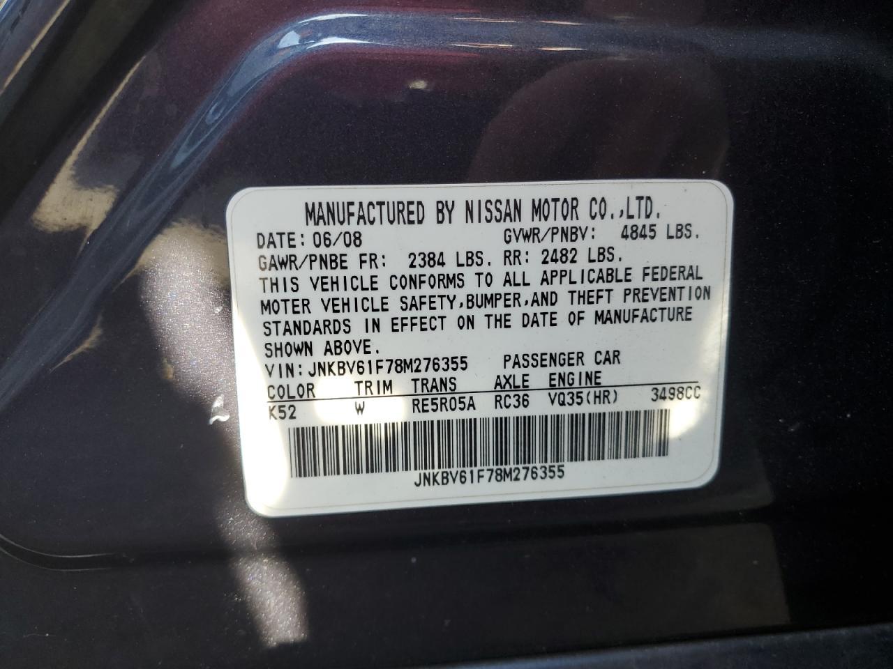 2008 INFINITI G35