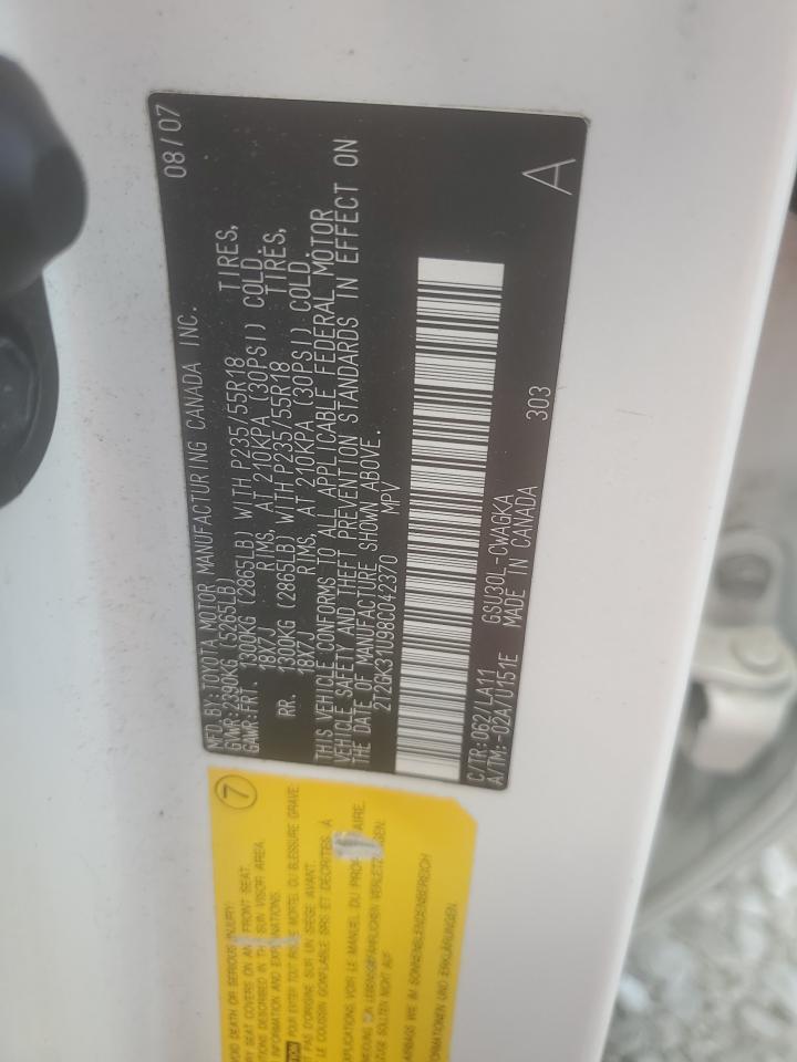 2008 LEXUS RX 350