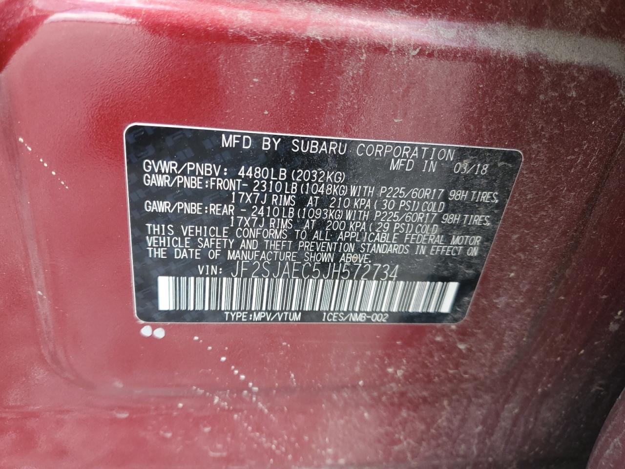2018 SUBARU FORESTER