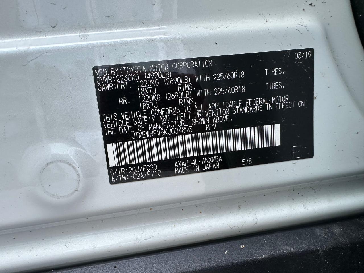 2019 TOYOTA RAV4