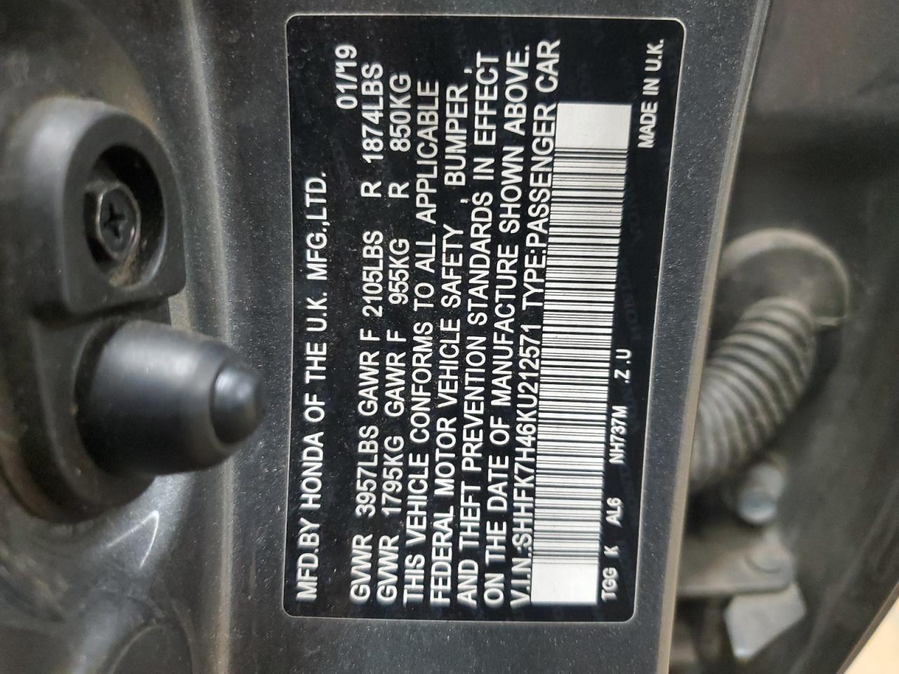 2019 HONDA CIVIC