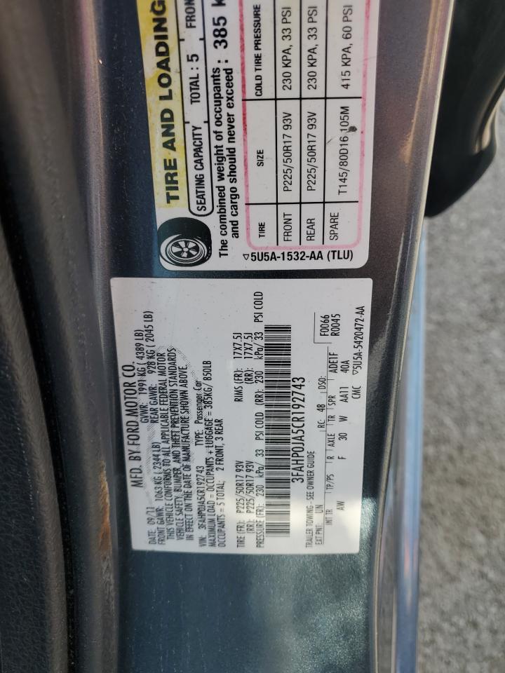 2012 FORD FUSION
