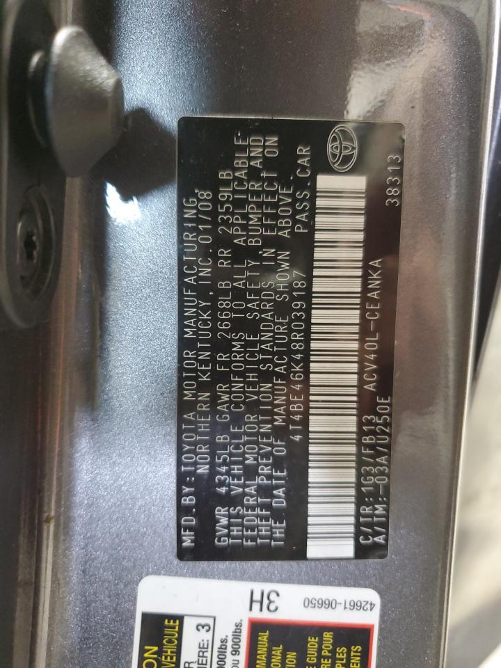2008 TOYOTA CAMRY