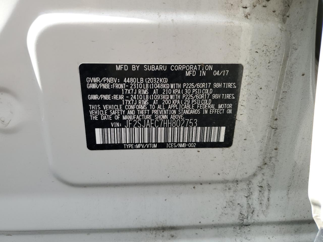 2017 SUBARU FORESTER