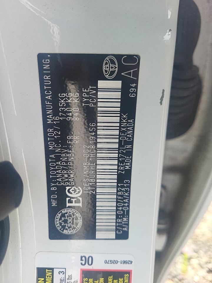 2017 TOYOTA COROLLA
