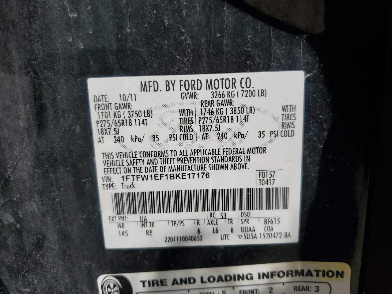 2011 FORD F-150