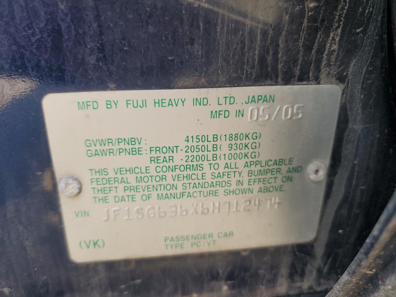 2006 SUBARU FORESTER