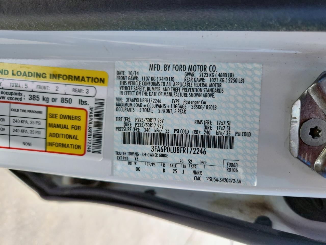 2015 FORD FUSION
