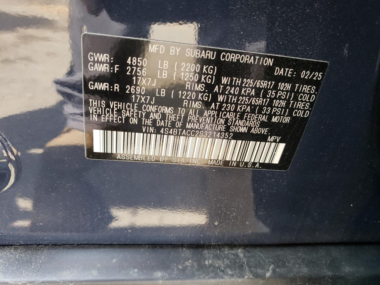 2025 SUBARU Outback