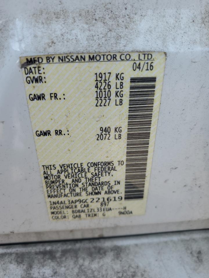 2016 NISSAN ALTIMA