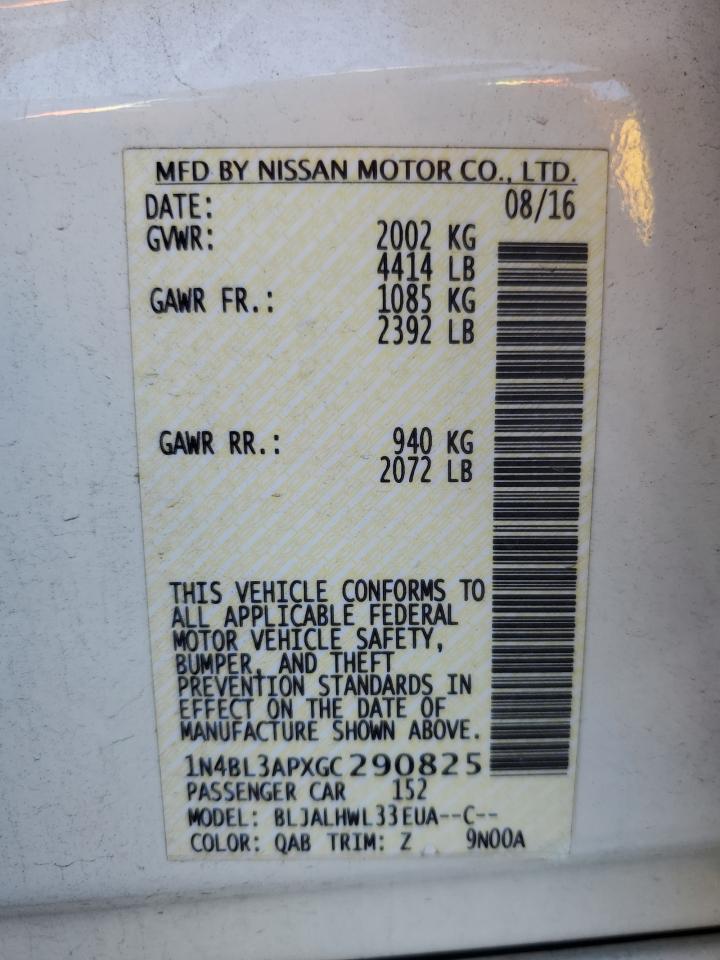 2016 NISSAN ALTIMA