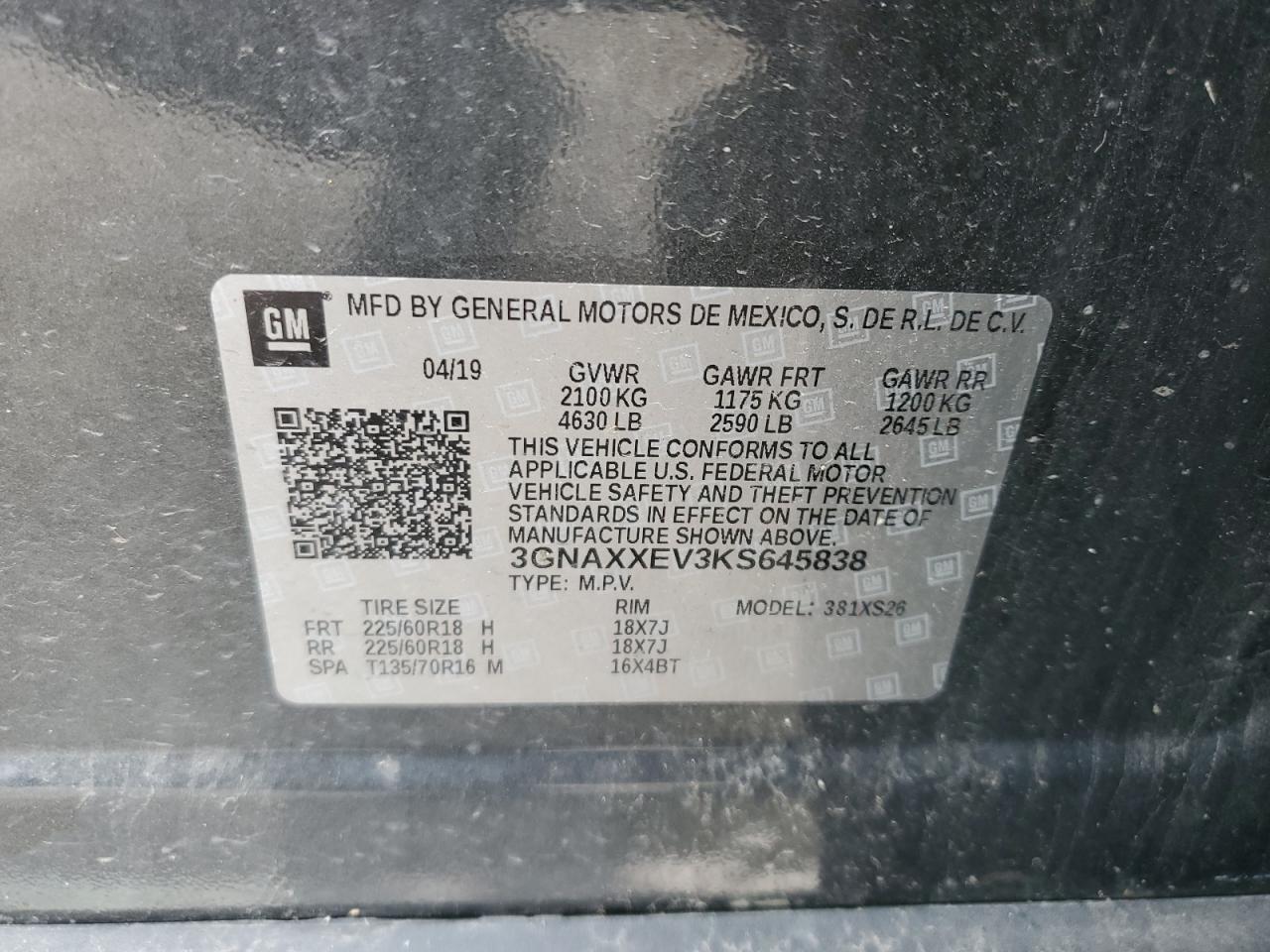 2019 CHEVROLET EQUINOX