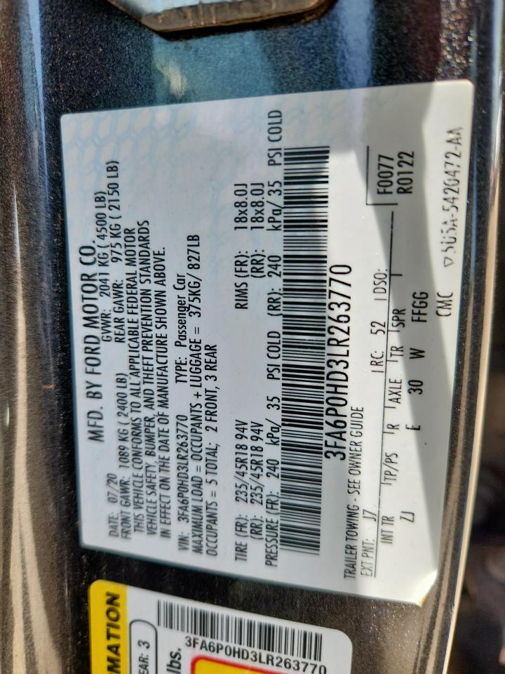 2020 FORD FUSION