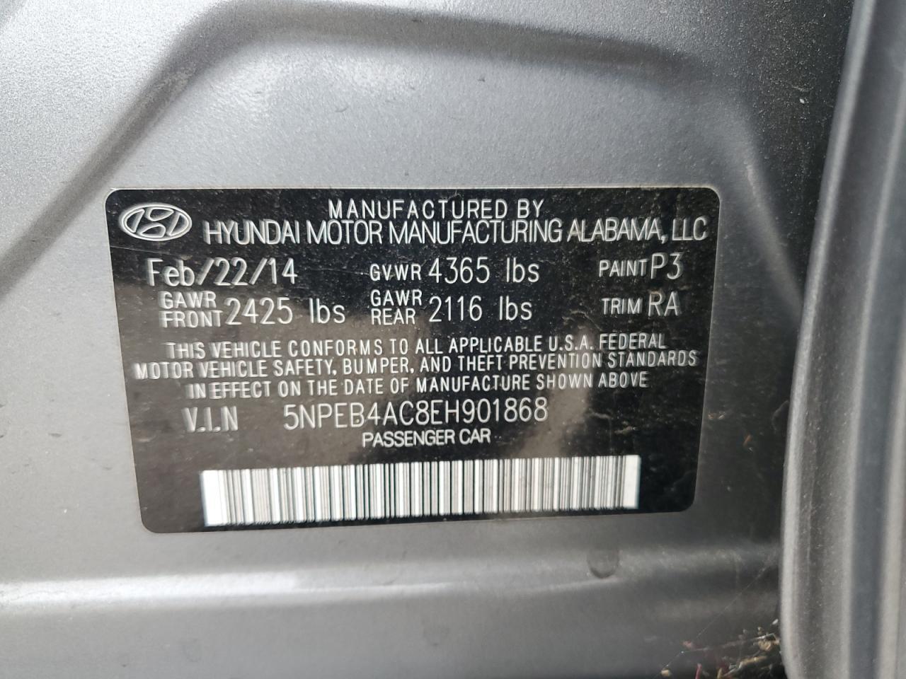 2014 HYUNDAI SONATA