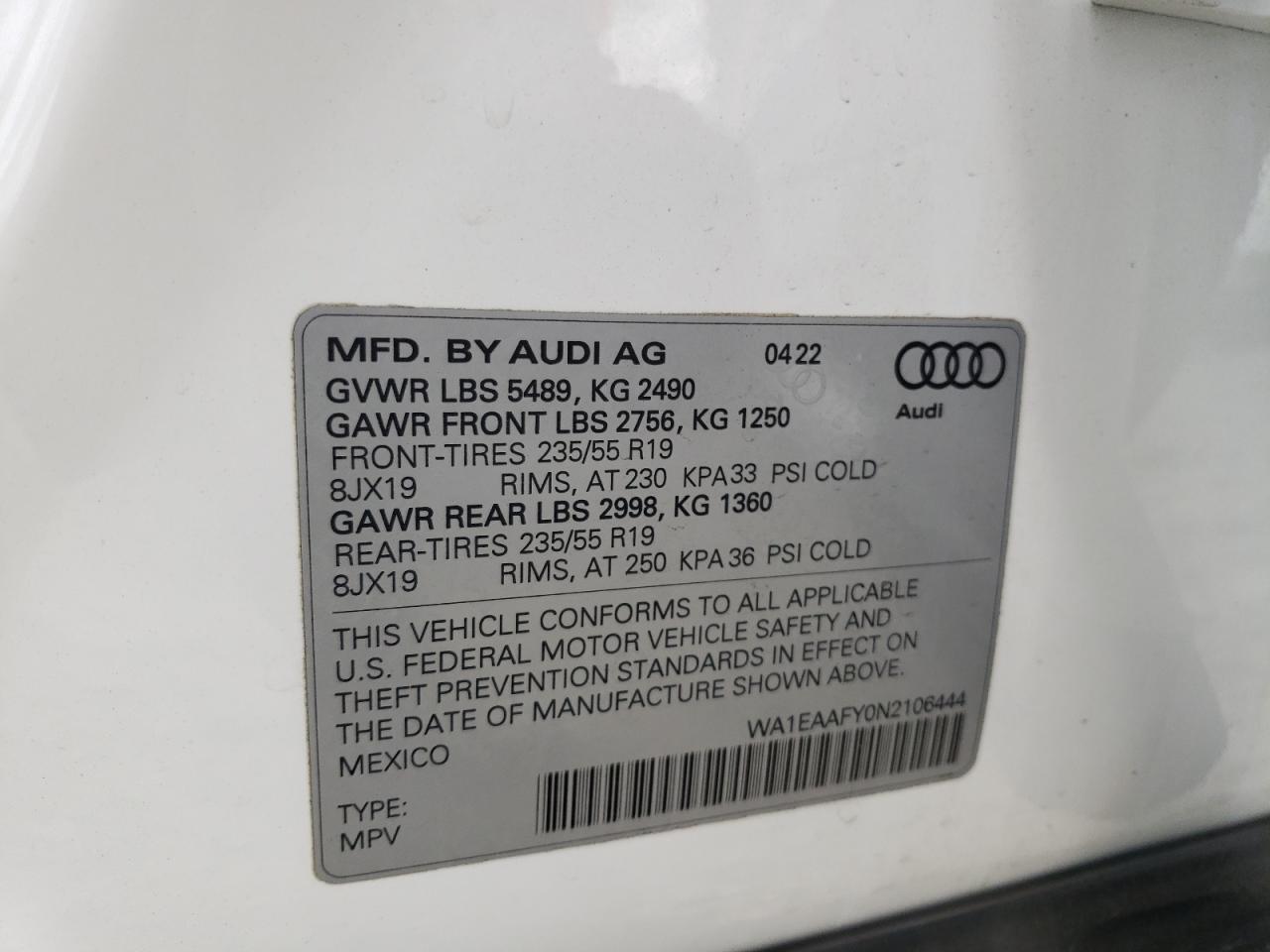 2022 AUDI Q5