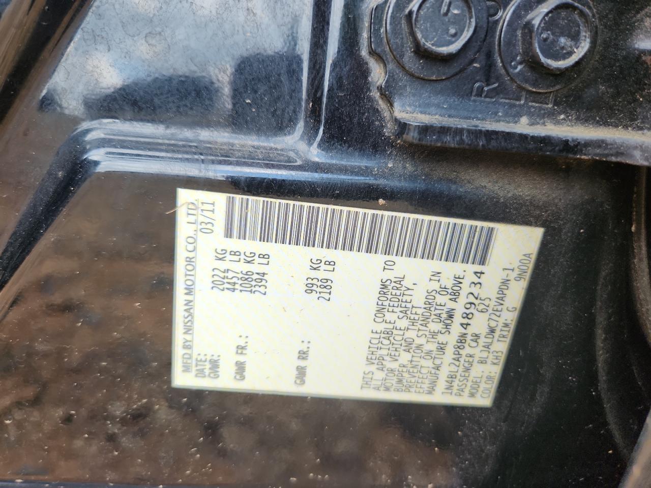 2011 NISSAN ALTIMA