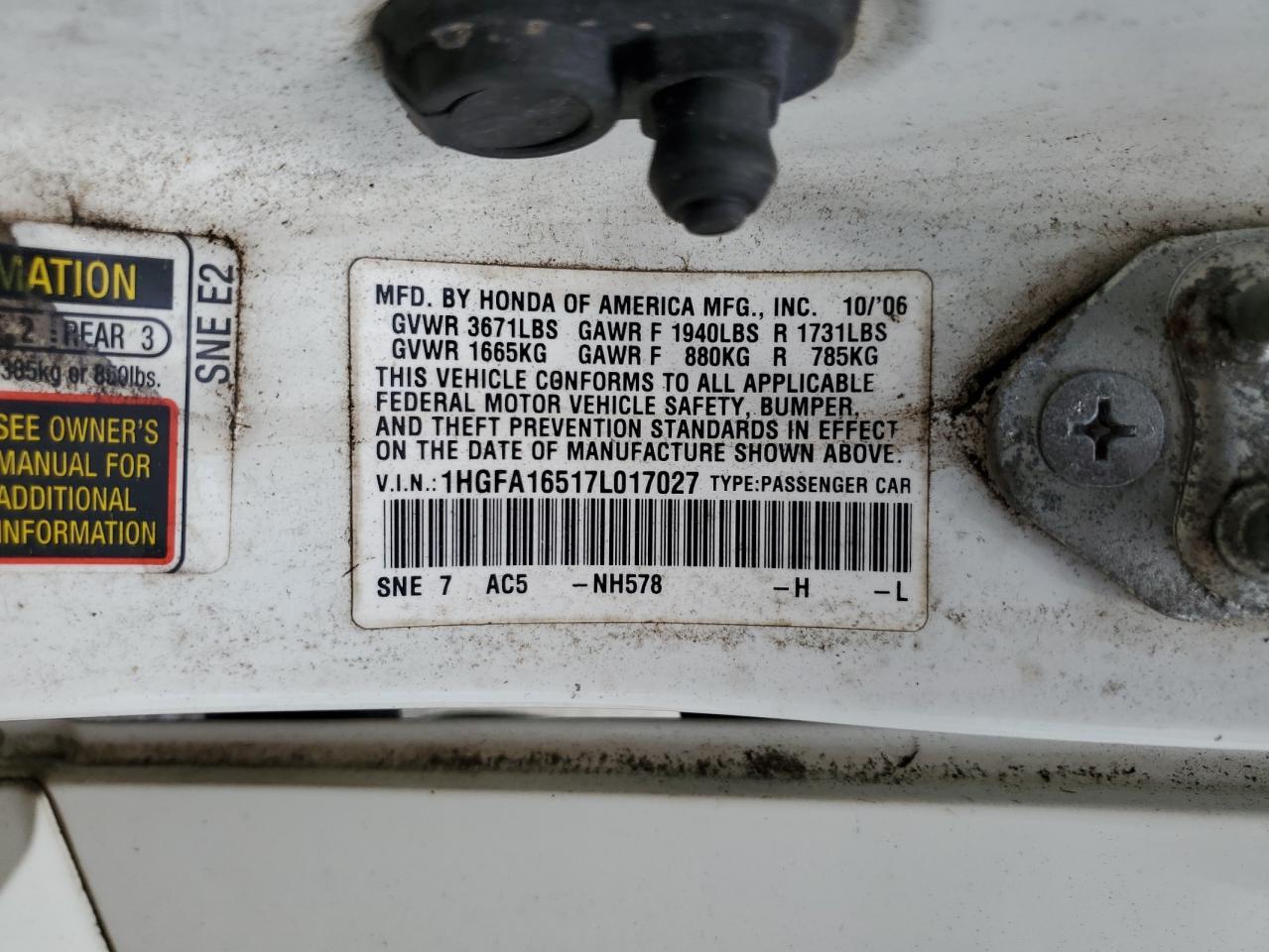 2007 HONDA CIVIC