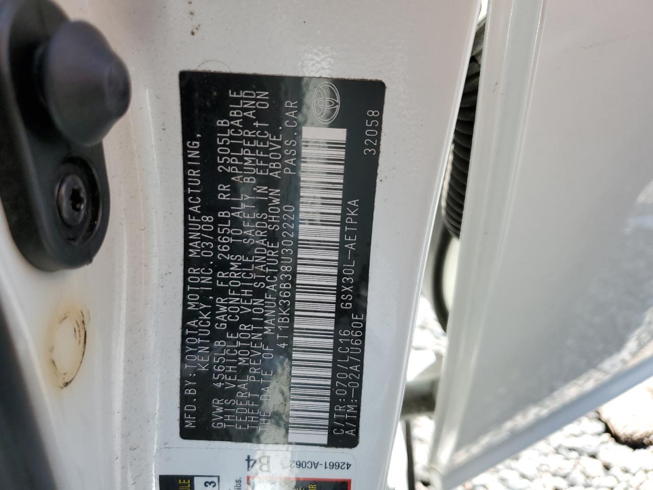 2008 TOYOTA Avalon