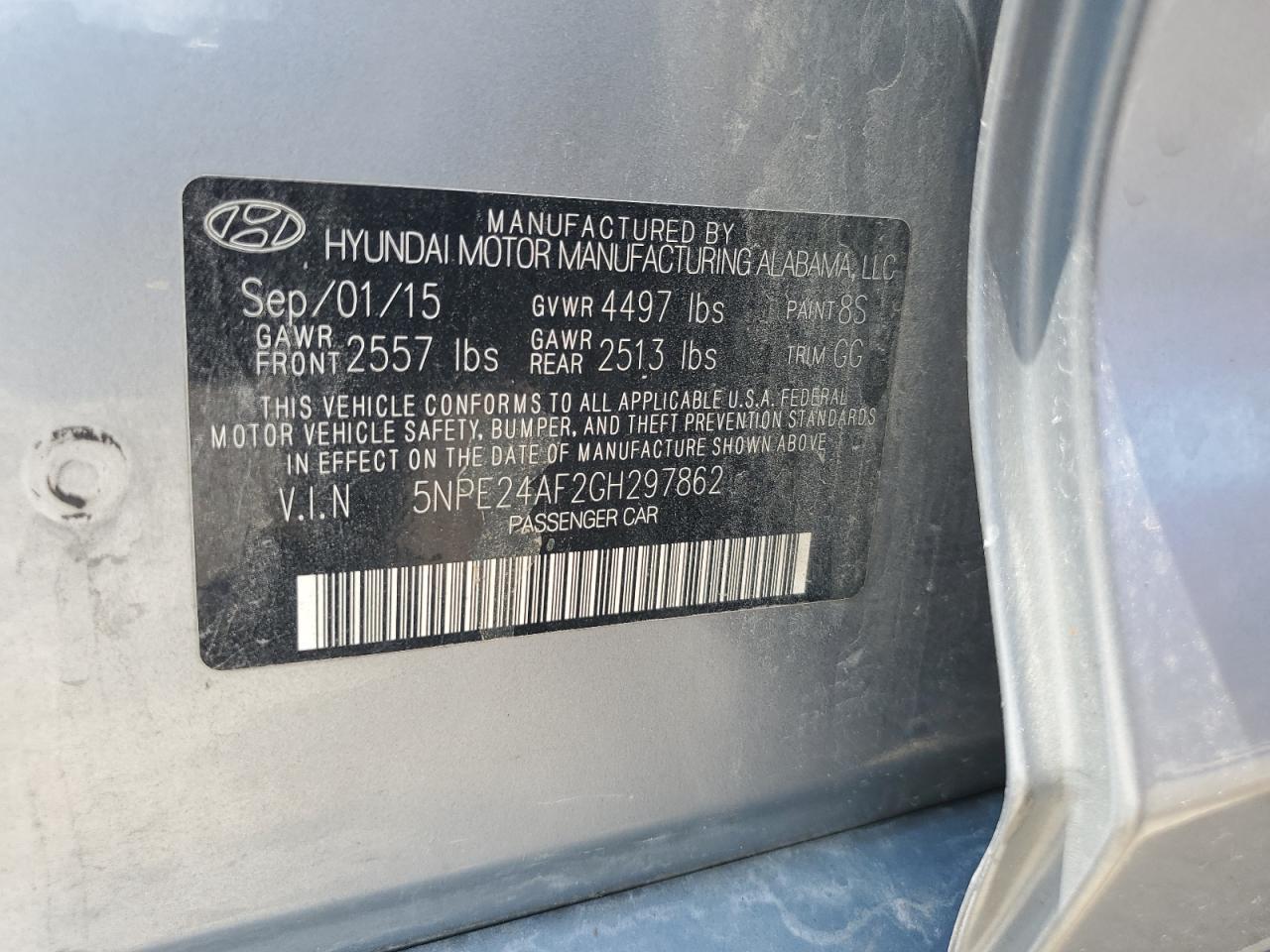 2016 HYUNDAI SONATA