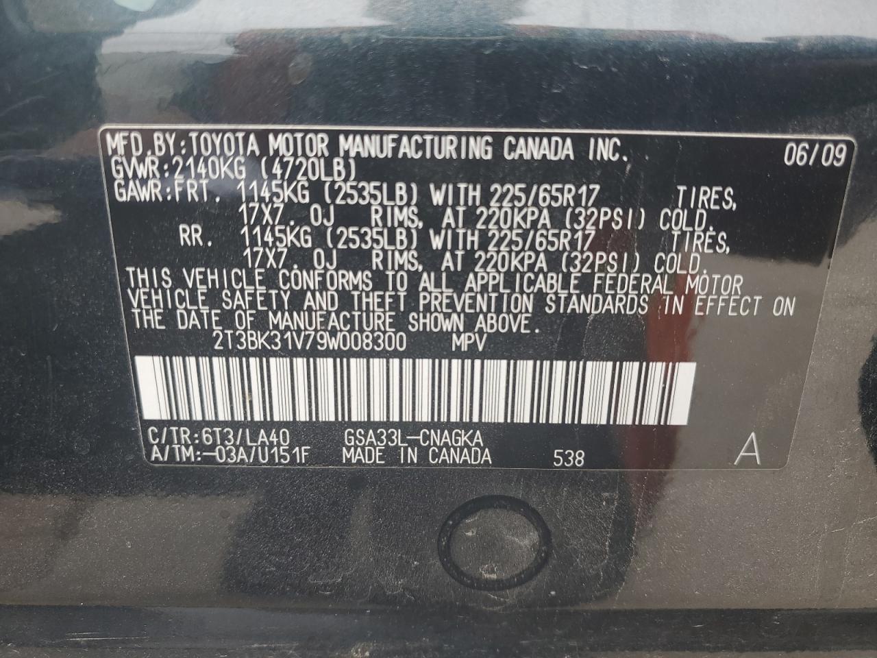 2009 TOYOTA RAV4