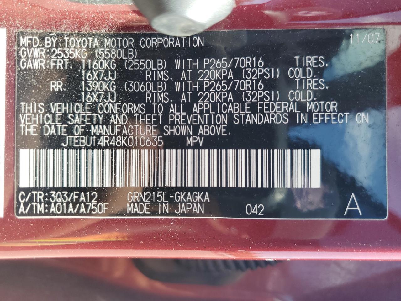 2008 TOYOTA 4Runner
