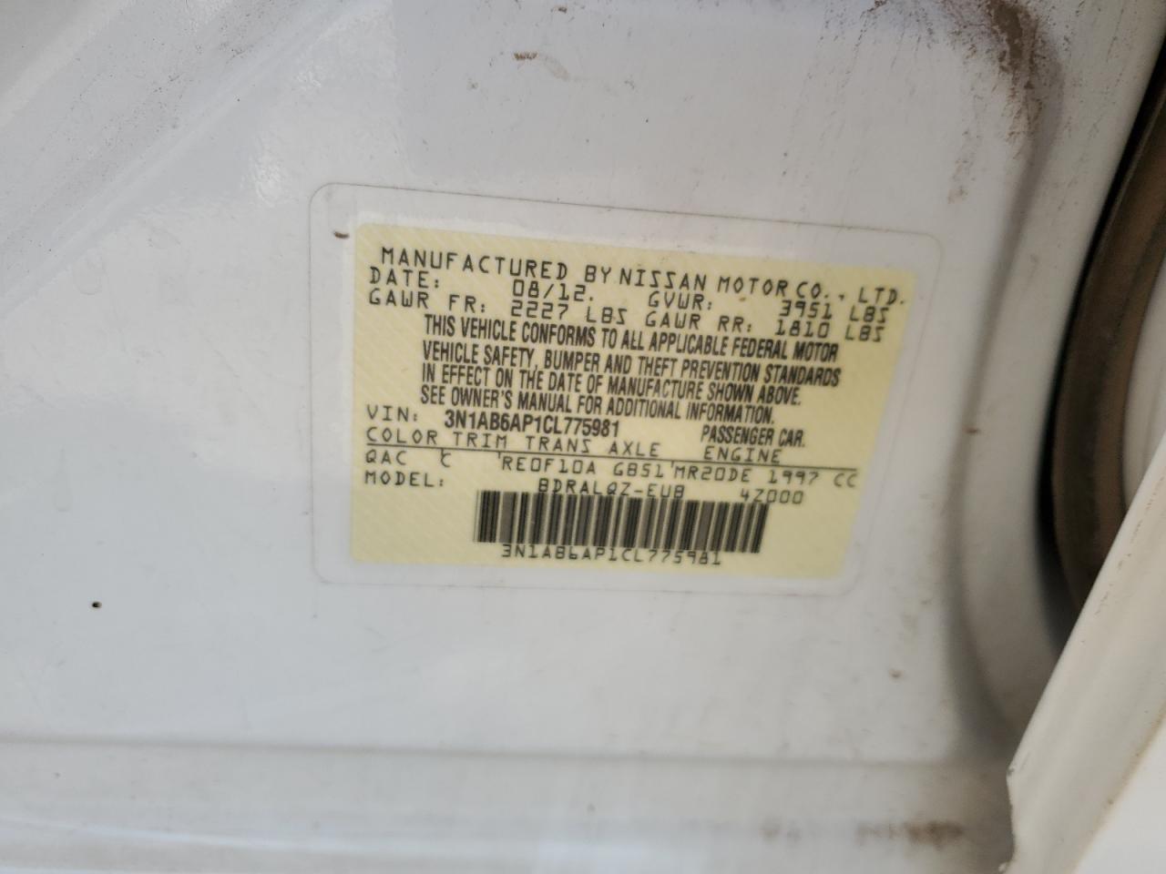 2012 NISSAN SENTRA