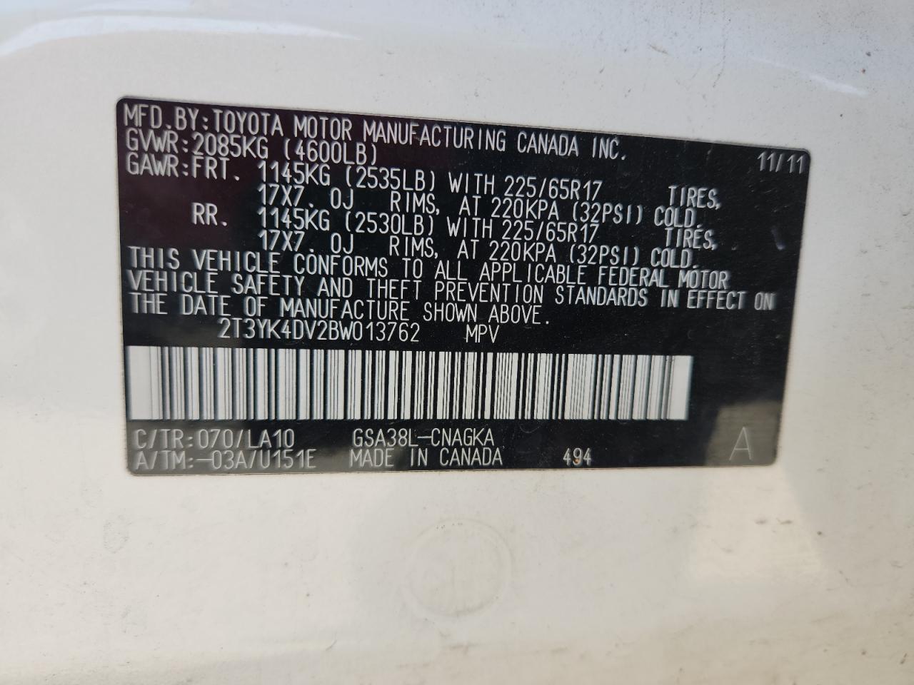 2011 TOYOTA RAV4