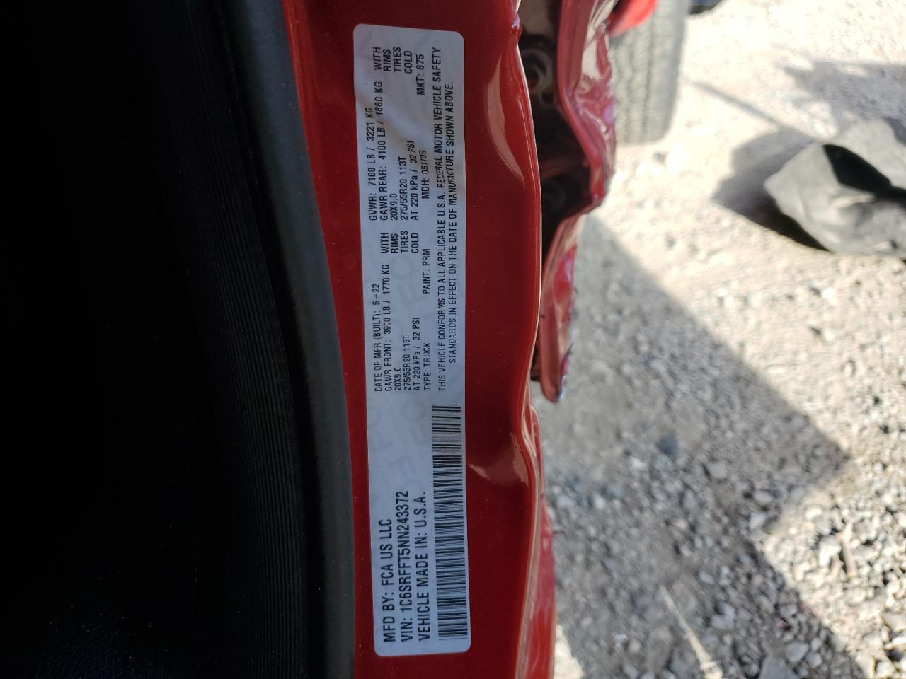 2022 RAM 1500