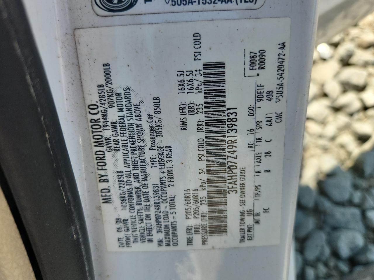2009 FORD FUSION