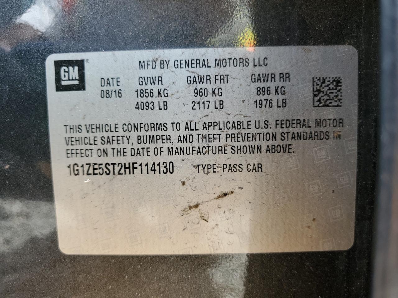 2017 CHEVROLET MALIBU