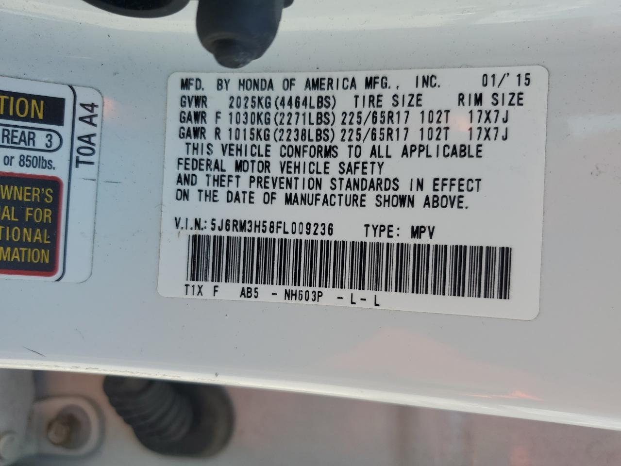 2015 HONDA CR-V