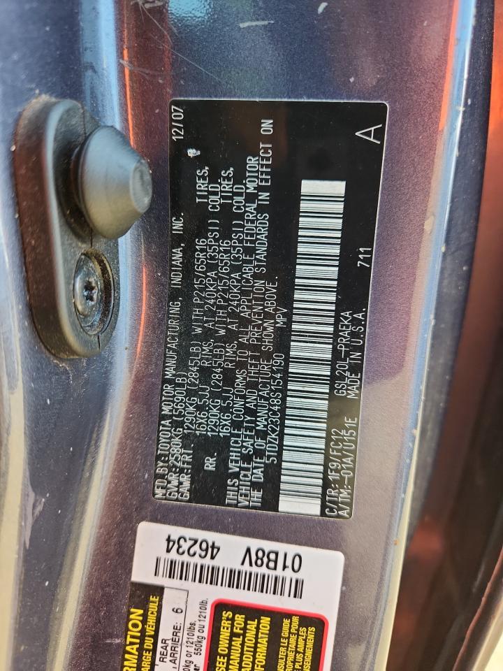 2008 TOYOTA SIENNA
