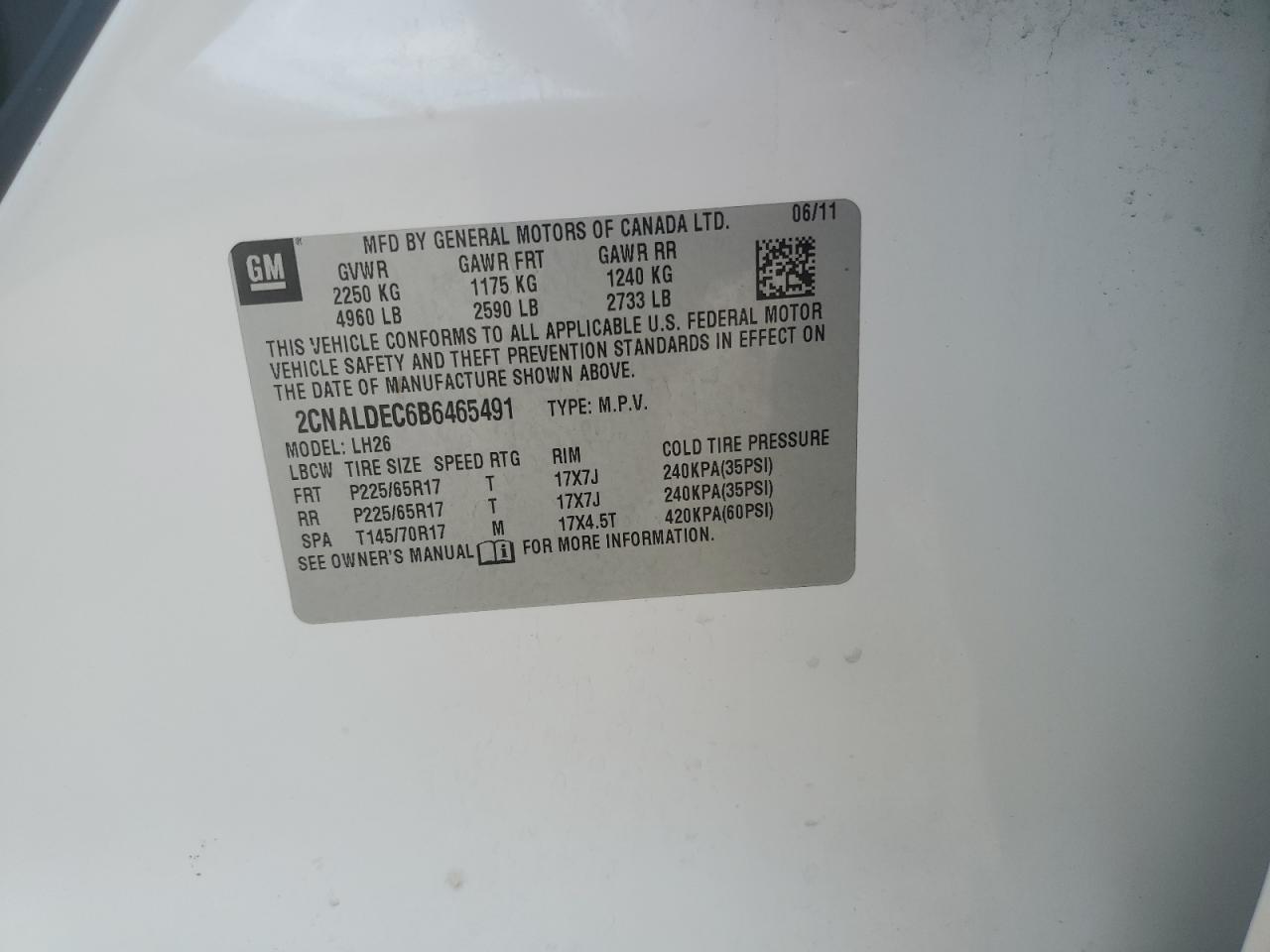 2011 CHEVROLET EQUINOX